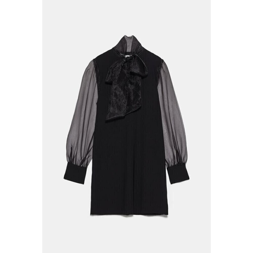 Zara Black Long Sleeve Dress